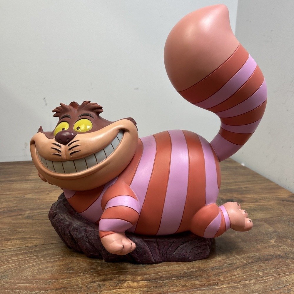 Disney Cheshire Cat Resin Statue Alice In Wonderland Big Fig Light-Up Rare